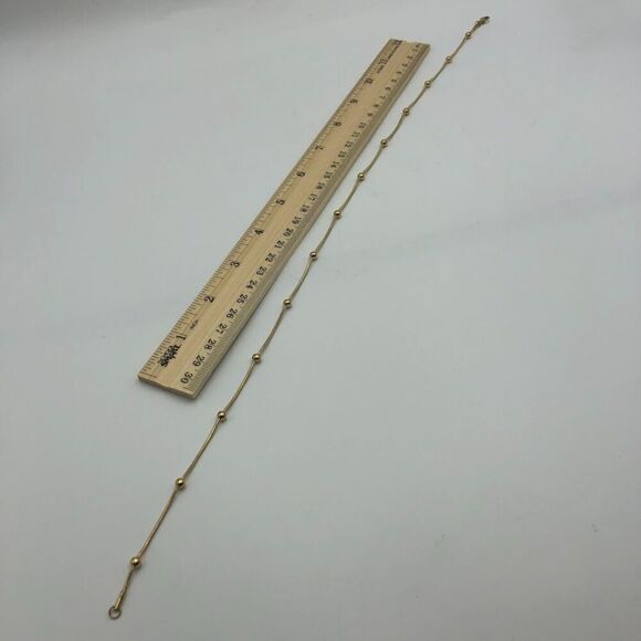 18K Gold Plated Stainless Steel Necklace Women's Ball Style Statement Jewelry - Picture 8 of 8